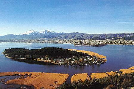 View of Ioannina from the mountain road